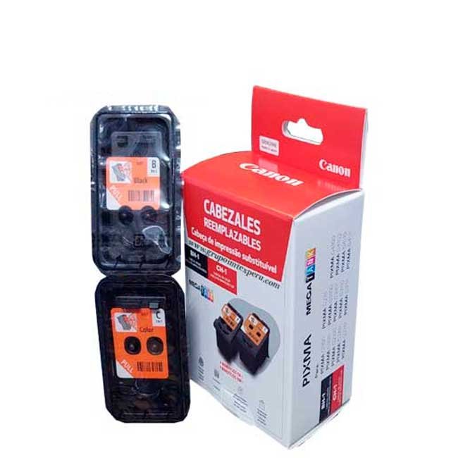 Canon Kit Cabezal BH-1 Negro + CH-1 Color Original para Impresoras Pixma G1100/G2100/G3100/G4100