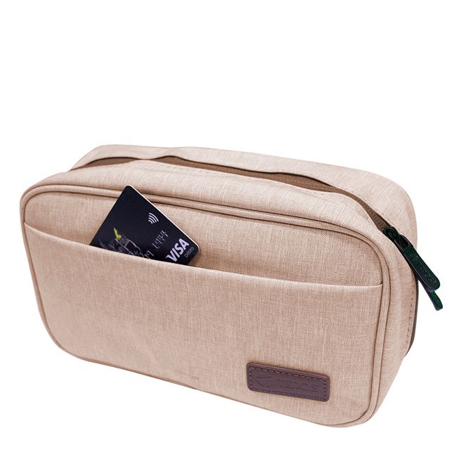 Cartuchera TEROS TE-ACS9015 Beige - Organizador y Portacables Compacto