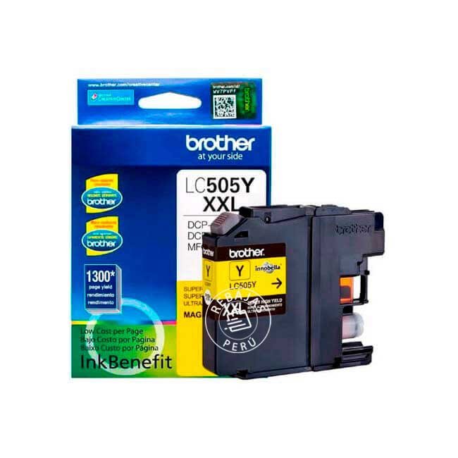 Tinta Brother LC505Y Yellow original para DCPJ100 J105 J200 | Rendimiento