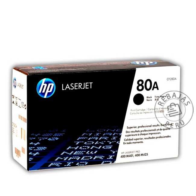 Cartucho de Tóner HP CF280A Negro Original 2700 Páginas 80A