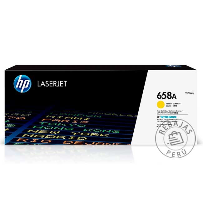 Cartucho de Tóner HP W2002A 658A Yellow Original para HP LaserJet M751dn 6.000 Páginas
