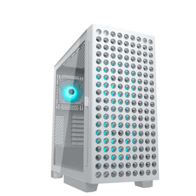Case Cougar Airface Eco RGB White Mid Tower con vidrio templado, 3 ventiladores incluidos y soporte E-ATX