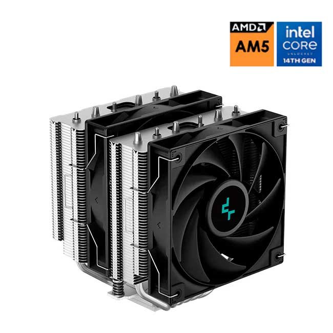 Cooler para Procesador DeepCool AG620 6 Heatpipes 120mm Doble Torre 260W 67.88 CFM Compatible Intel y AMD
