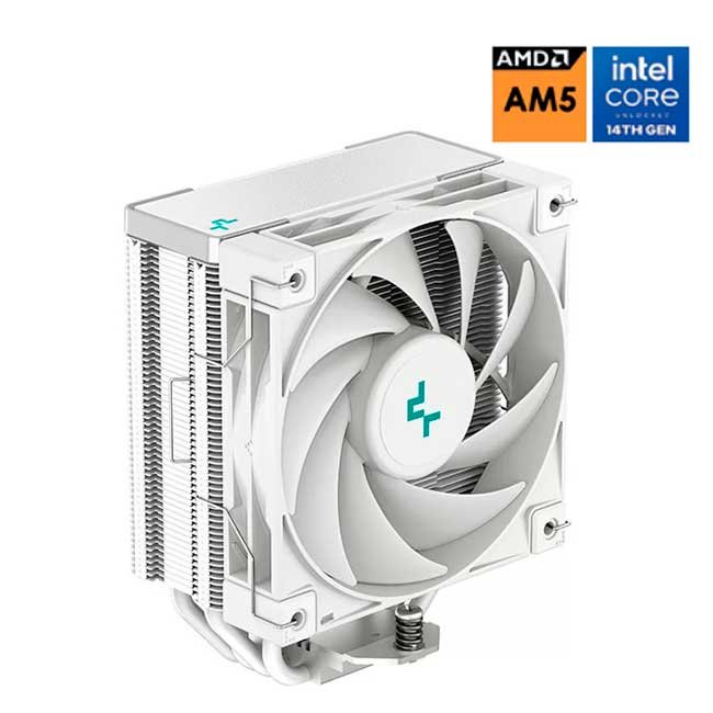 Cooler para Procesador DeepCool AK400 WH | Disipador CPU 4 Heatpipes 120mm 66.47 CFM Blanco