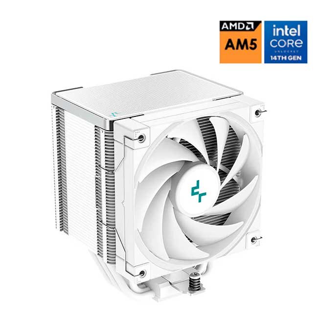Cooler para Procesador DeepCool AK500 WH 120mm, 5 Heatpipes, 68.99 CFM, FDB, Compatible Intel LGA1700/1851 y AMD AM5/AM4