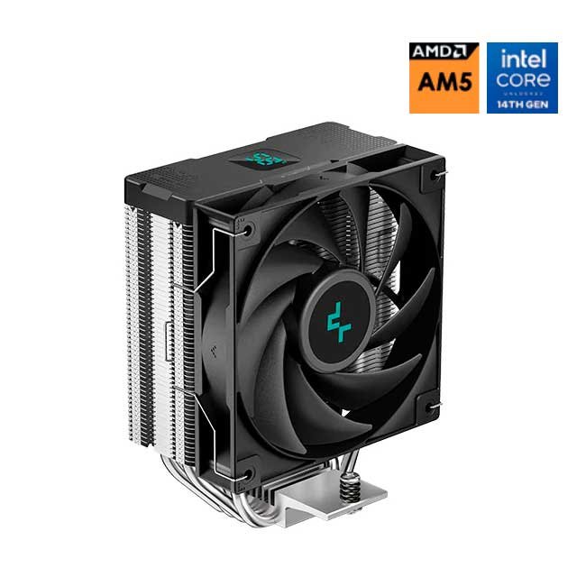 Cooler para Procesador DeepCool AG400 Digital 152mm con Pantalla LED 4 Heatpipes Compatible Intel LGA1700 y AMD AM5