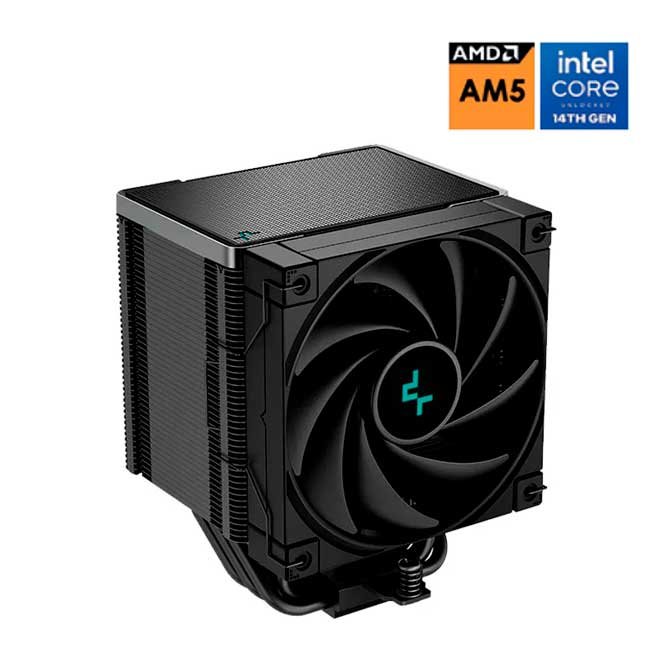 Cooler para Procesador DeepCool AK500 ZERO DARK, 5 Heatpipes, 120mm FDB, 1850RPM, 68.99CFM, TDP alto Intel LGA 1851/1700/1200/1151 y AMD AM5/AM4