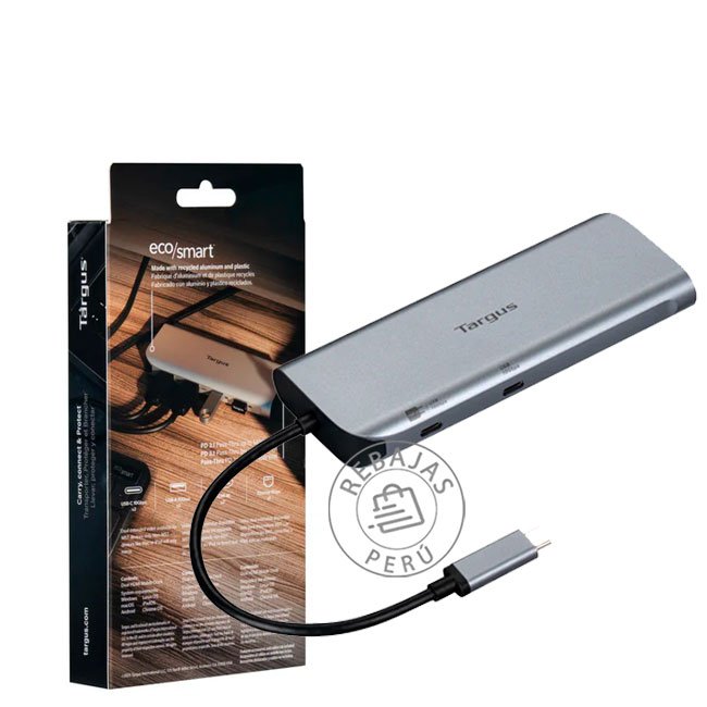 docking station targus usb-c dual hdmi 4k con carga pass-thru
