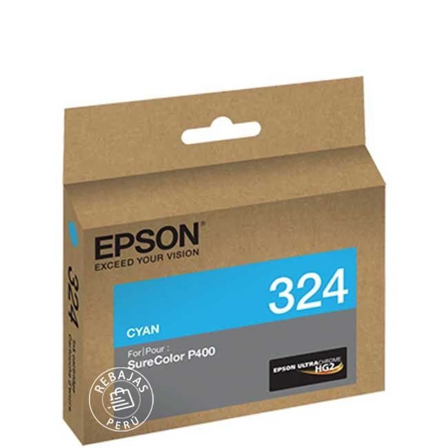 Tinta Epson T324220 UltraChrome Cyan original de alta calidad