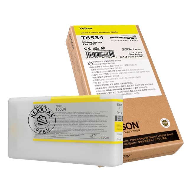Tinta Epson T653400 Yellow original para impresoras Epson Stylus Pro