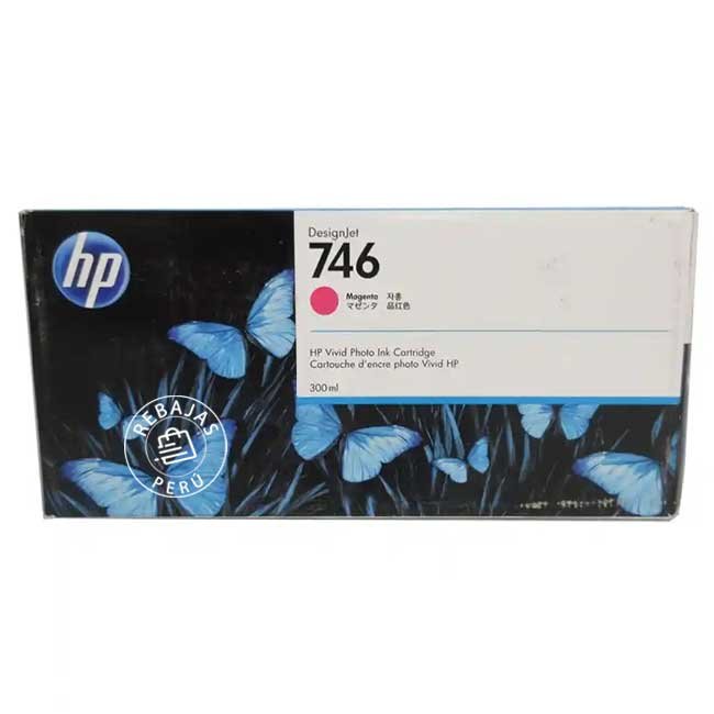 Tinta HP 746 Magenta P2V78A de 300 ml para HP DesignJet Z6 y Z9 – Original Pigmentada