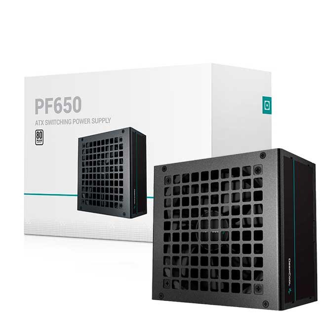Fuente de Poder DeepCool PF650 650W 80 PLUS White ATX12V V2.4 con Ventilador 120mm