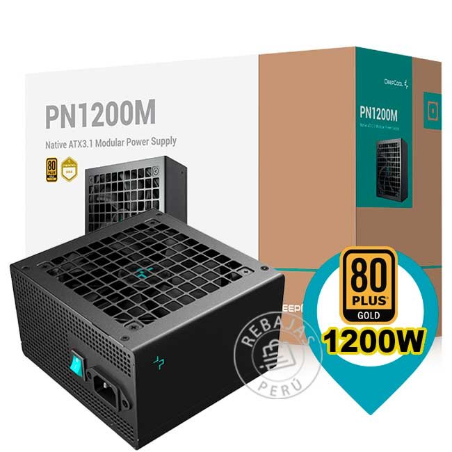 Fuente de Poder DeepCool PN1200M 1200W Full Modular 80 Plus Gold ATX 3.1 PCIe 5.1