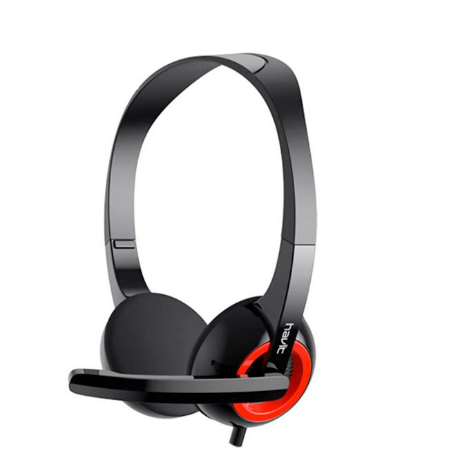 Audífono Havit H202D Rojo/Negro para PC con Micrófono 3.5mm