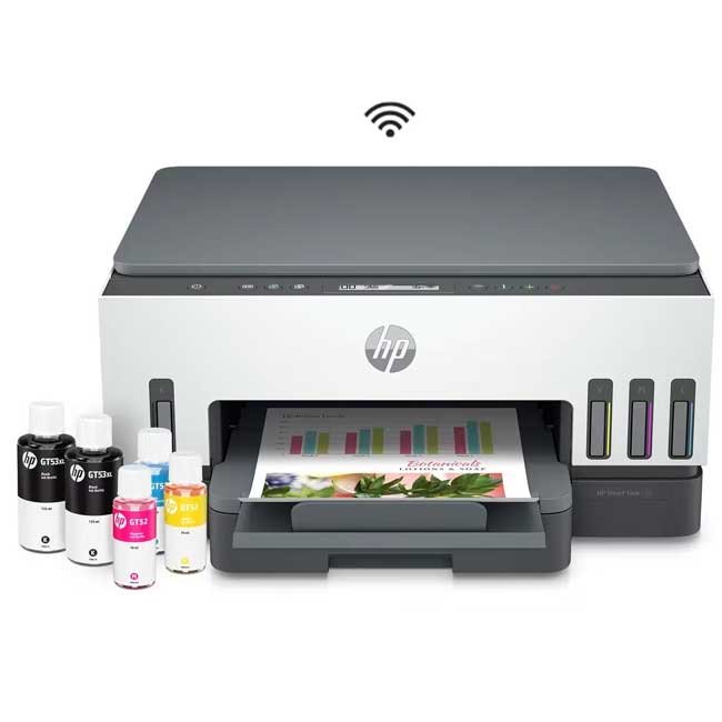 Impresora Multifuncional HP Smart Tank 720 Wi-Fi, Dúplex, Tinta Continua, Color, App Smart, Modelo 6UU46A