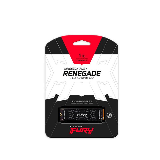 disco SSD Kingston FURY Renegade 1TB M.2 NVMe PCIe 4.0 - Lectura 7300MB/s, Ideal para PS5 y PC Gaming