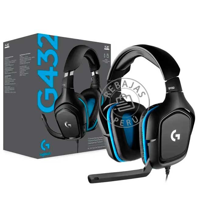 Audífono Logitech G432 7.1 USB Black 981-000769 – Sonido Envolvente Gamer
