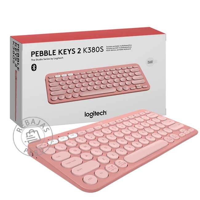 Teclado Logitech Pebble 2 K380S Bluetooth Inalámbrico Rosa SP