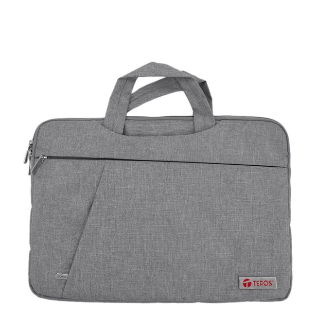 Maletín TEROS TE-9019S para Notebook 15.6" – Diseño Delgado y Ligero en Poliéster Gris