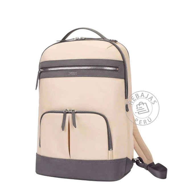mochila targus newport 16 beige tbb59906gl para laptop ligera y resistente