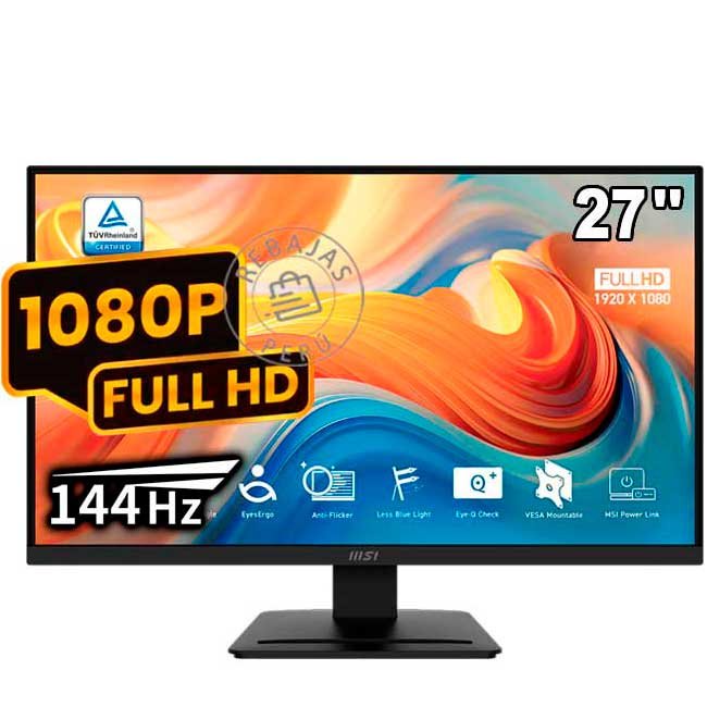 Monitor MSI PRO MP273L E14 27" FHD IPS 144Hz 1ms HDR con HDMI y VGA