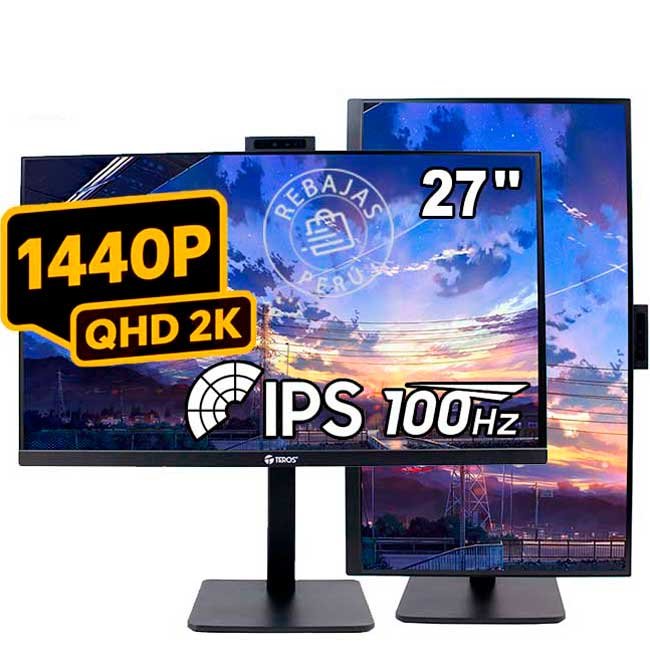 Monitor TEROS TE-2715CS 27" QHD IPS 100Hz con cámara 5MP