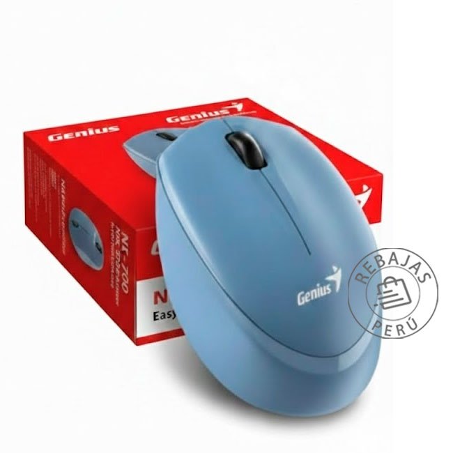 Genius NX-7009 – Mouse Inalámbrico 2.4GHz con Sensor Óptico 1200 DPI y Diseño Ambidiestro