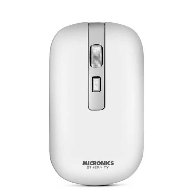 Mouse Inalámbrico Recargable Micronics Ethernity M729-3M Blanco con Bluetooth, WiFi y DPI hasta 3200