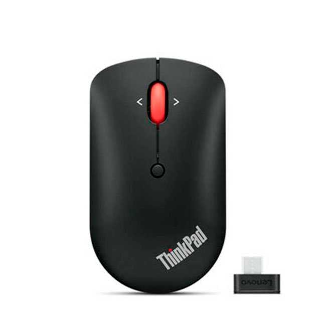 Mouse Lenovo ThinkPad Essential Inalámbrico con Receptor USB Tipo-C, 2400 DPI, 6 Botones, Negro