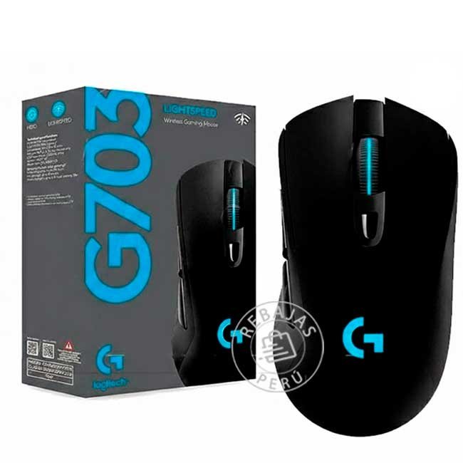 Mouse Logitech G703 LIGHTSPEED Wireless Negro – Gaming Profesional
