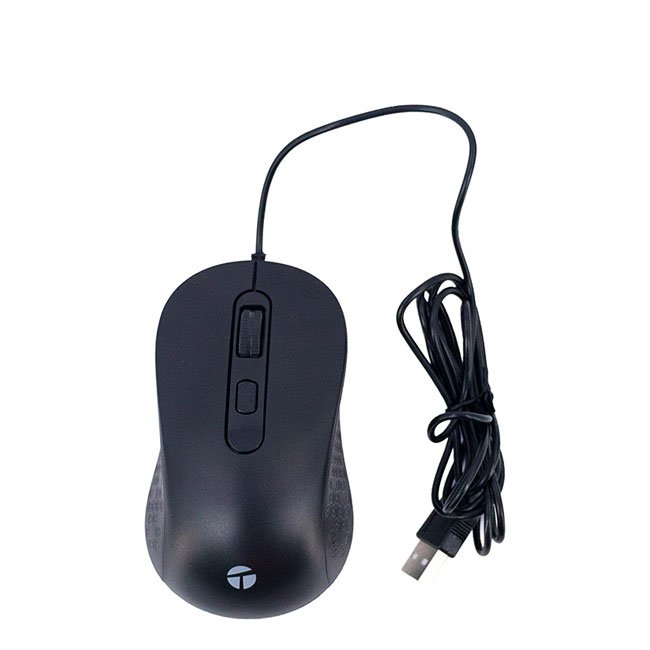 Mouse Óptico TEROS TE-1229S USB 4 Botones DPI Ajustable Negro