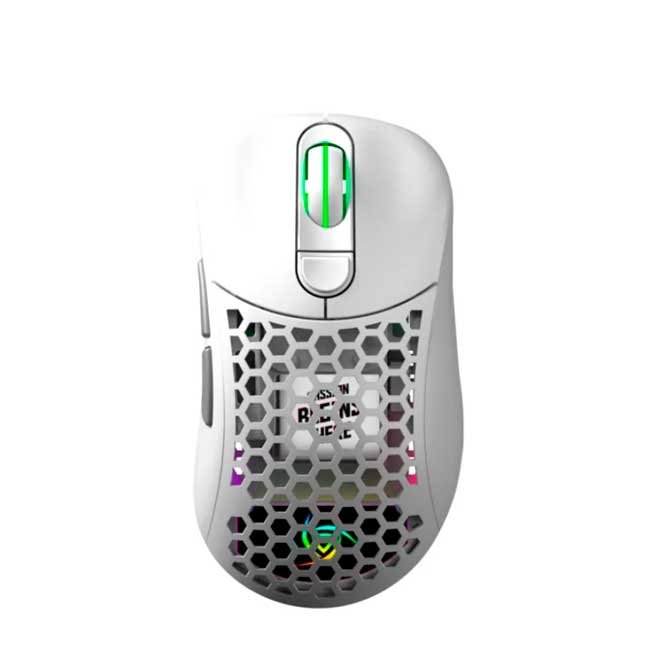 Mouse Gamer Inalámbrico VSG Aquila Fly 16,000 DPI RGB Blanco Mate Ultraliviano 72g