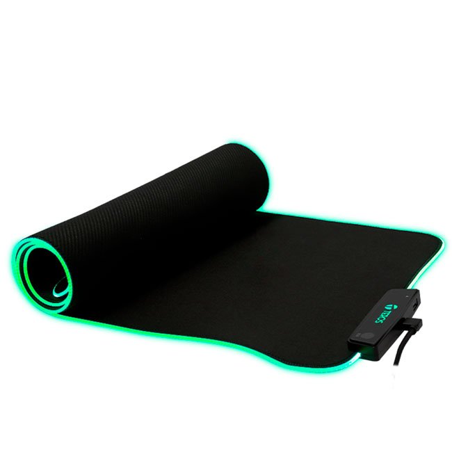 Mousepad Gamer TEROS TE-3013G RGB USB Tipo C 80x30 cm Negro