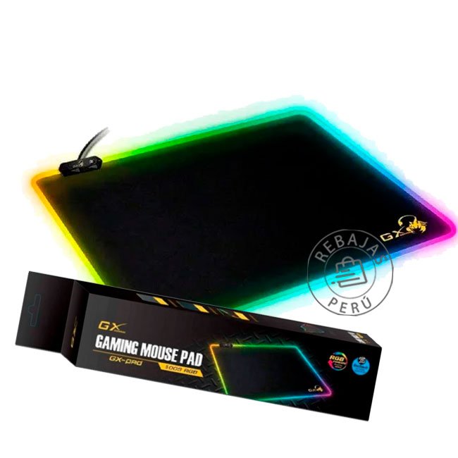 Pad Mouse Gamer Genius GX-PAD 500S RGB con Iluminación Personalizable y Superficie Antideslizante