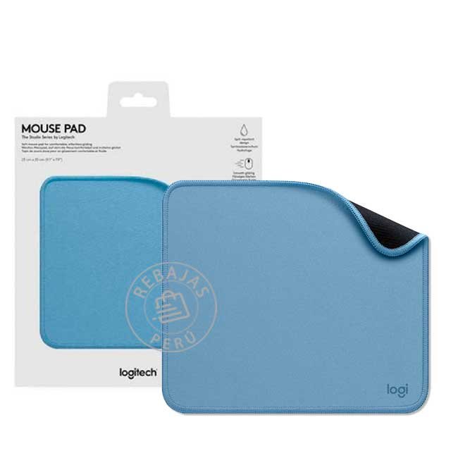 Mouse Pad Logitech Antideslizante y Resistente a Salpicaduras 200x230mm Azul Gris 