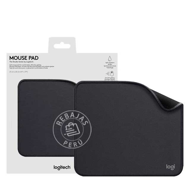 Pad Mouse Logitech Negro Antideslizante y Resistente a Salpicaduras