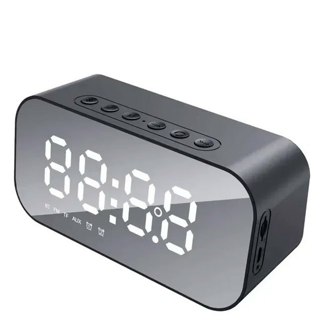 Parlante Bluetooth Havit M3 Black 5 en 1 con Reloj Alarma, Radio FM y Pantalla LED