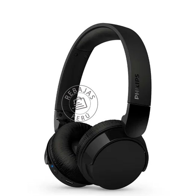 Audífono Philips TAH4209 Bluetooth 55H con Micrófono, Plegable y Carga Rápida Negro