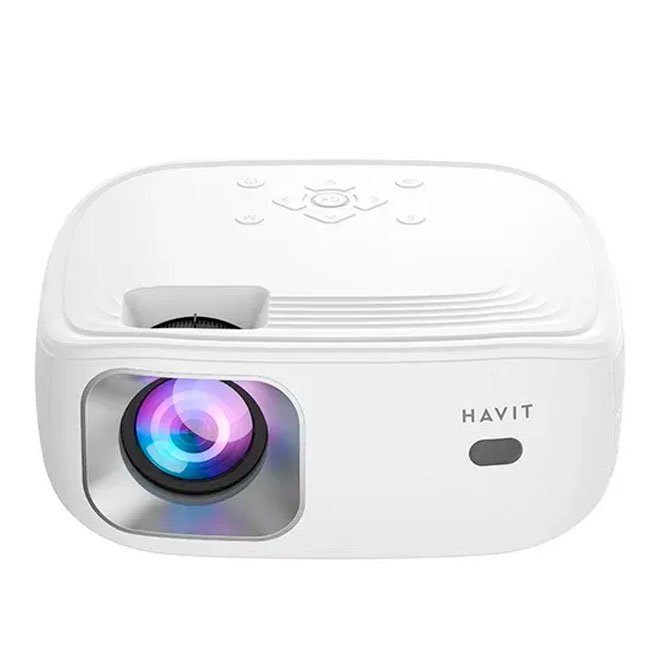 Proyector HAVIT PJ212 PRO-US-WHITE 4K Smart Android TV Blanco WiFi Bluetooth HDMI USB
