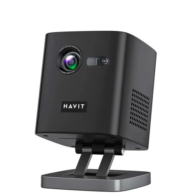 Proyector Portátil HAVIT PJ218 PRO-US-BLACK 4K Android 9.0 WiFi 5G Bluetooth 