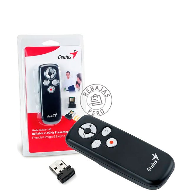 Presentador Puntero Laser Inalambrico Genius Powerpoint Usb