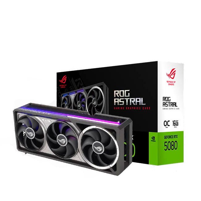 Tarjeta Gráfica ASUS ROG Astral RTX 5080 OC 16GB GDDR7 PCIe 5.0 – Alto Rendimiento para Gaming 4K y Creatividad