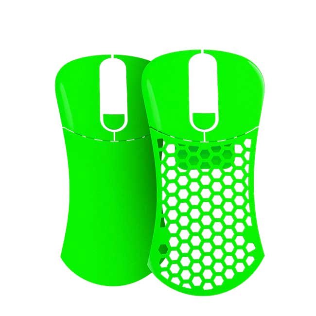 Skin VSG Green Glossy para Mouse Aquila Air & Fly – Honeycomb ultraligera, RGB compatible