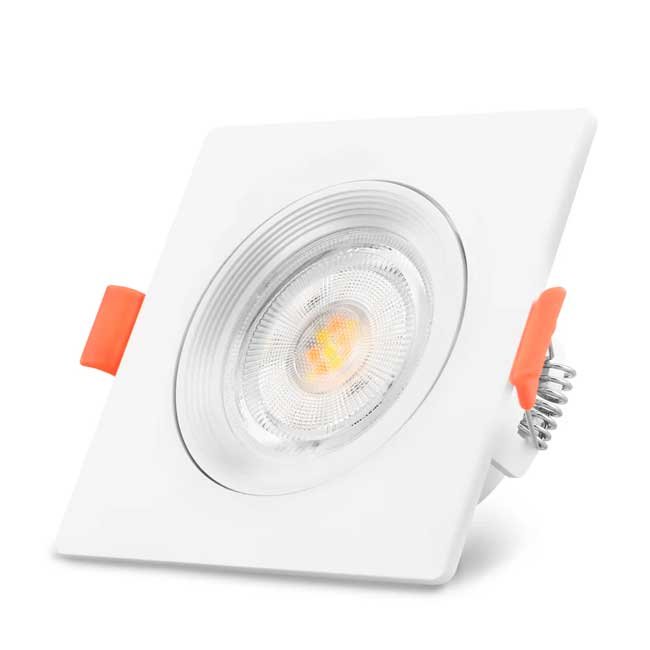 Spotlight Cuadrado LED Lumiere Prime 5W LSS 550T Trilux Luz Cálida Media Fría