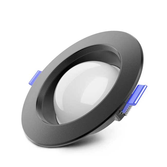 Spotlight LED Saturno Trilux Lumiere Prime 12W Negro LST 1212TK Luz 3000K–6500K Corte 55–90 mm