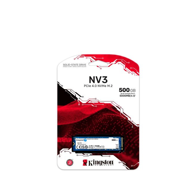 diasco SSD Kingston NV2 500GB PCIe 4.0 NVMe M.2 – Rápido, Compacto y Eficiente