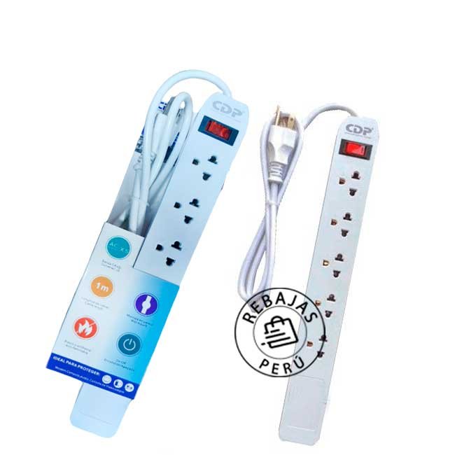 Supresor de Picos CDP R-SS5 5 Tomas NEMA Universal 220V Blanco
