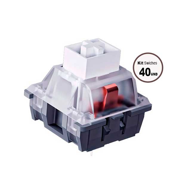 Switch VSG Kailh Box White – Mecánico Clicky, 3 Pines, 45 g de Activación, Retroalimentación Precisa para Escritura y Gaming