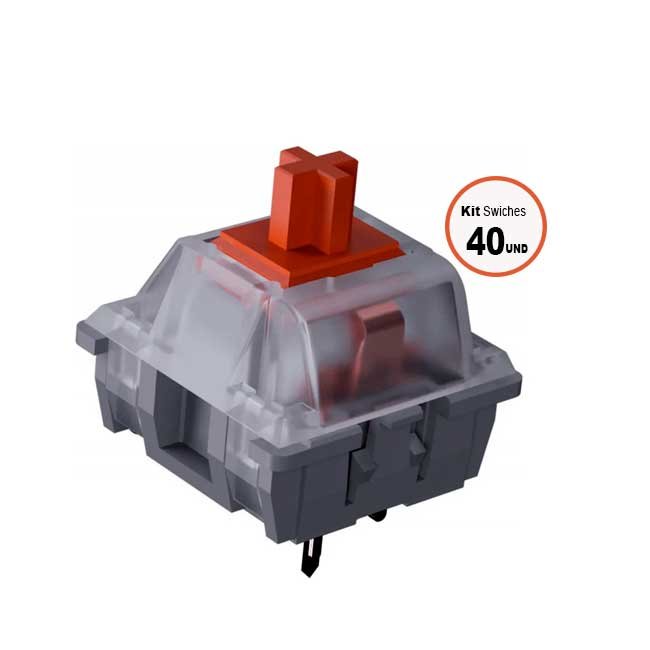 Switch VSG Kailh Speed Bronze – Mecánico Clicky, Alta Velocidad, 3 Pines, 50 g de Activación, Precisión Gamer