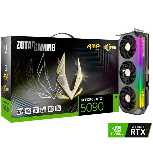 Tarjeta de Video ZOTAC GeForce RTX 5090 32GB AMP Extreme INFINITY | Gaming y Rendimiento Ultra Rápido
